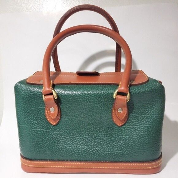 Doctor Bag Green & Tan Dooney Handbag Satchel Purse - Picture 3 of 8